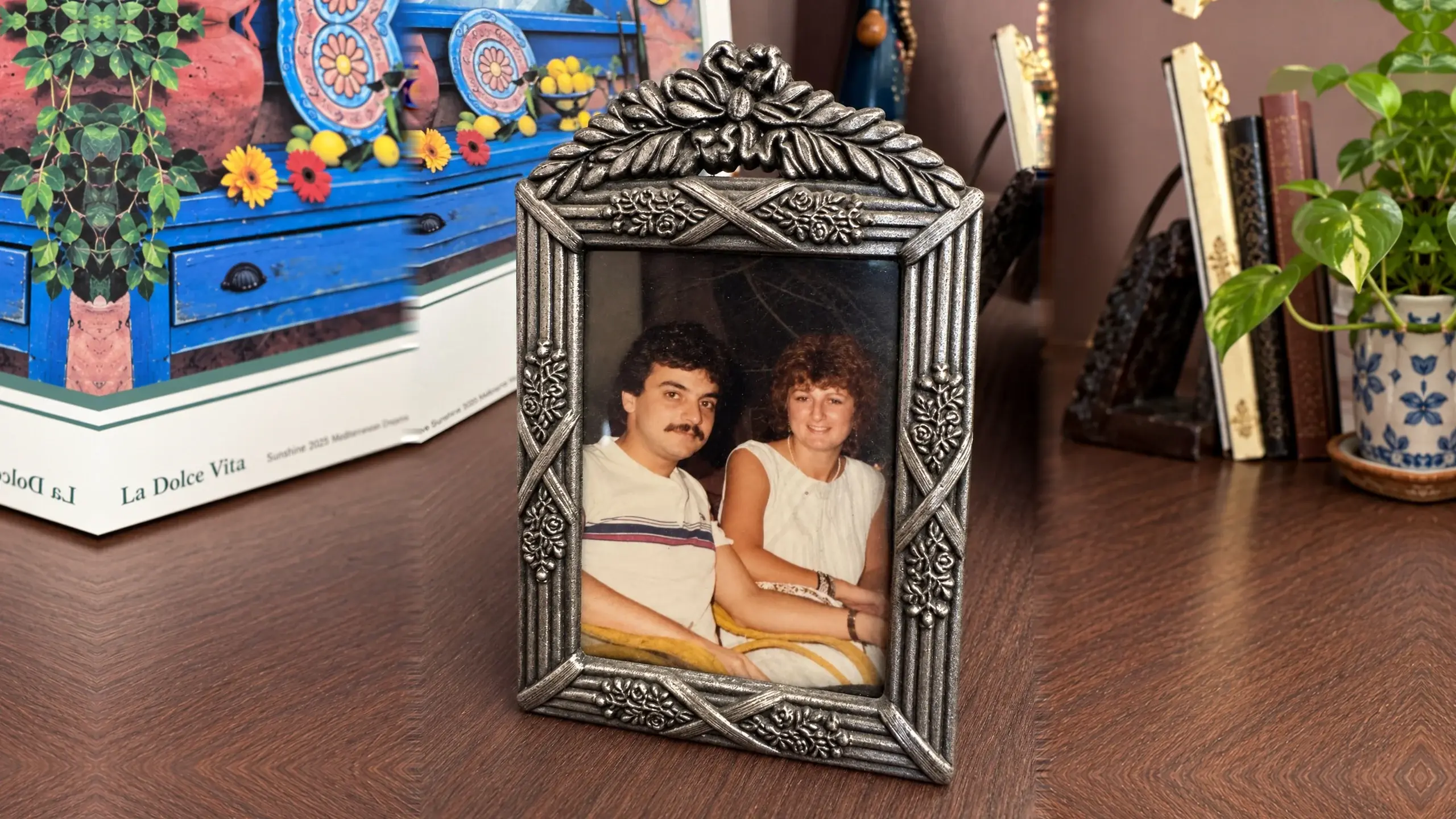 Adam’s parents in a family photograph